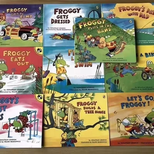 10 Books Froggy Kids Classical Story Children Early Education English Picture Storybook